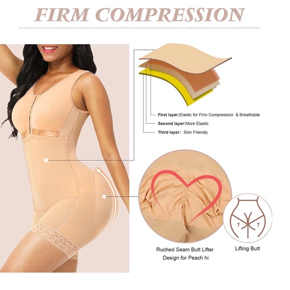 Body shaper side zipper tummy control butt enhancer Nude only black sold out - Picture 10 of 10